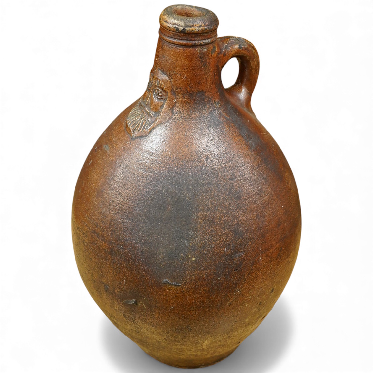 A Bellarmine stoneware jug, 17th century, 36cm high
